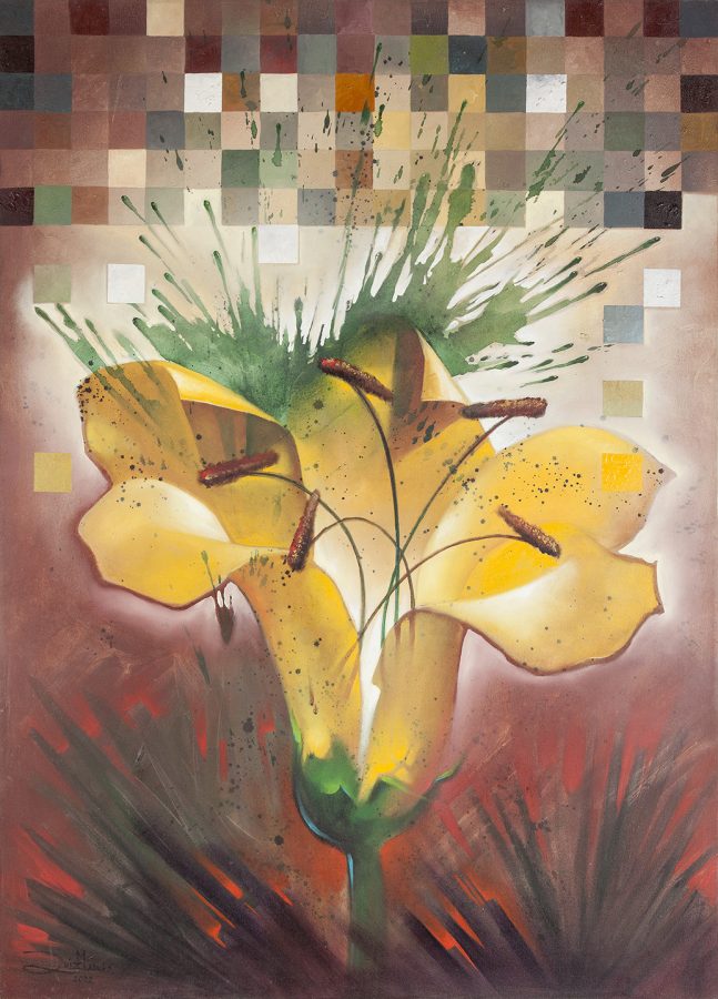 SÉRIE FLORES, 2002 (óleo sobre tela) tamanho 1,40 x 1,00